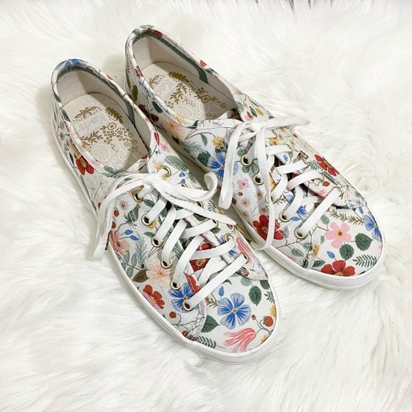 Keds x Rifle Paper Co. Kickstart Strawberry Fields Sneakers - Picture 1 of 8